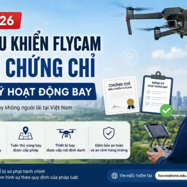 Người điều khiển flycam phải có chứng chỉ và đăng ký hoạt động bay