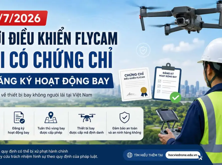 Người điều khiển flycam phải có chứng chỉ và đăng ký hoạt động bay