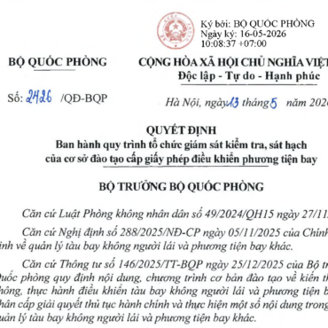 Quyết định số 2426/QĐ-BQP