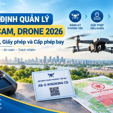Quy định quản lý flycam drone 2026 - đăng ký giấy phép điều khiển và cấp phép bay